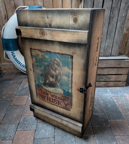 Barschrank frachtkiste old - barschrank,