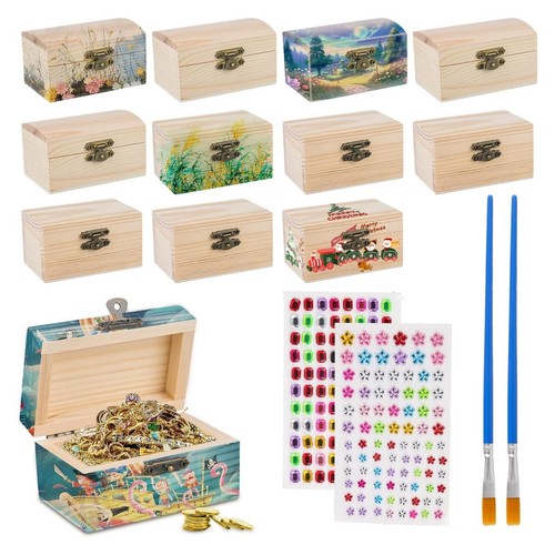 Mini schatztruhe holz - schatztruhe,